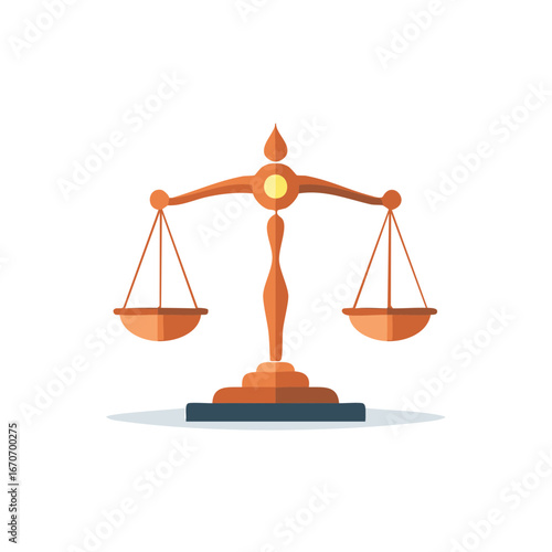 Bronze Scales of Justice Symbol of Law and Judgement Legal Balance Concept