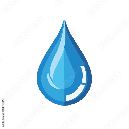 Water droplet illustration graphic design for conservation, nature, and sustainability.