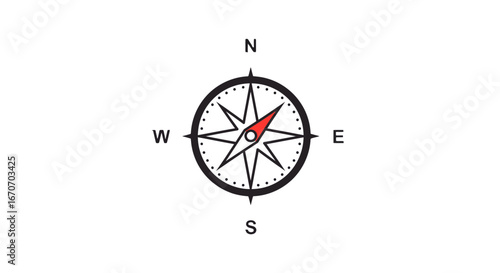 Compass navigation direction travel guide exploration journey adventure discovery orientation symbol map on transparent background