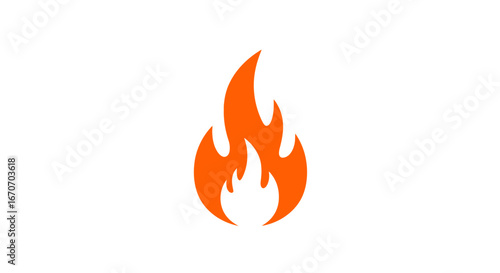 Burning flame fire hot inferno blaze bonfire wildfire heat danger warm glowing orange energy power icon symbol on transparent background