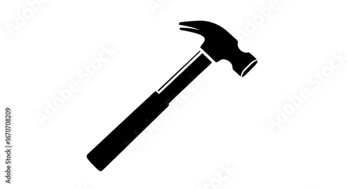 Isolated tool construction equipment repair renovation diy hammering carpentry object on transparent background