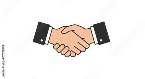 Handshake agreement partnership business deal cooperation success teamwork collaboration venture contract on transparent background