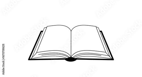 Open book reading education literature library knowledge learning pages story textbook novel study guide on transparent background