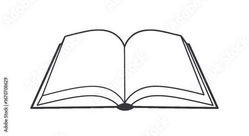 Open book reading education knowledge learning literature study library pages paper textbook vector graphic on transparent background