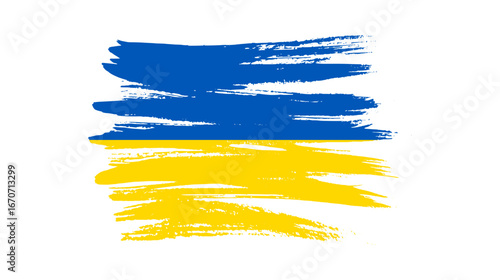 Ukrainian national flag in grunge style