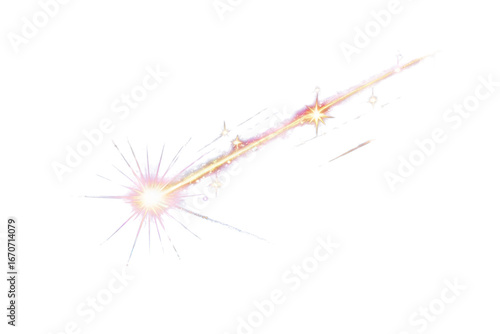a shooting star illustration, representing wishes, and a creative artistic design in a modern elegant expression and style.