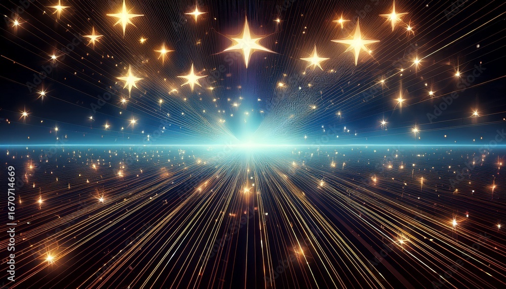 Fototapeta premium shining star stage background