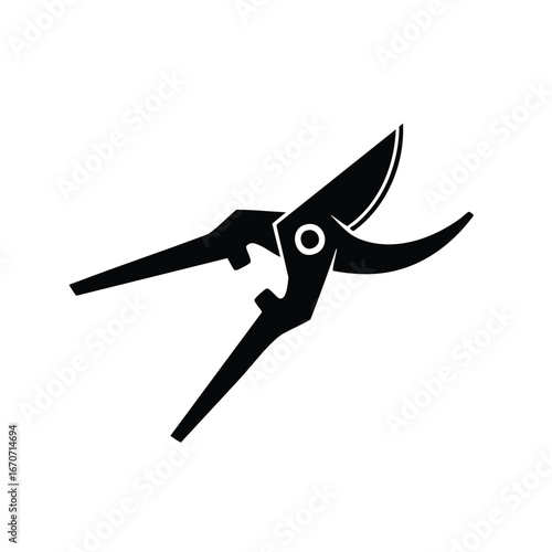 Pruning shears tool for garden plant trimming and maintenance vector
