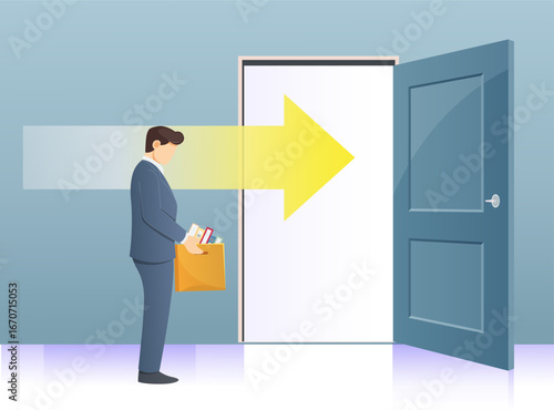 Lay Off - Loss of Job - Employee moving out - Illustration