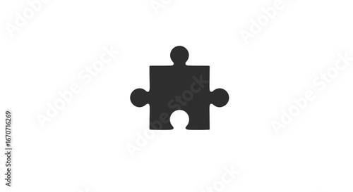 Puzzle piece jigsaw game solution connection strategy teamwork concept problem solving icon graphic design on transparent background