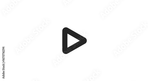 Play button icon media player symbol video audio interface start sign graphic element design vector on transparent background