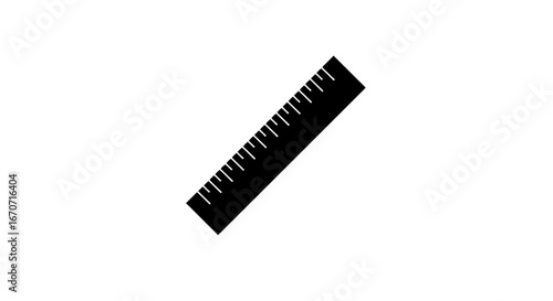 White ruler measuring tool graphic design element illustration measurement equipment for education and design on transparent background