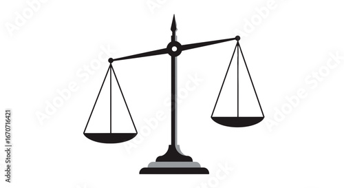Scales of justice law legal symbol balance judgment fairness equality court system lawyer advocate on transparent background