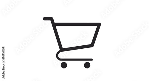 Shopping cart trolley retail store market basket purchase commerce consumerism graphic icon symbol on transparent background