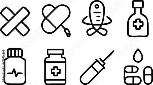Treble Clef Bass Clef Musical Notes and Instruments Silhouette Icons eighth note sixteenth note