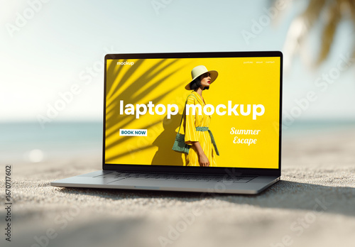 Summer travel concept mockup