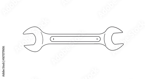 Wrench tool repair mechanic construction equipment spanner hardware maintenance fix plumbing service industry on transparent background