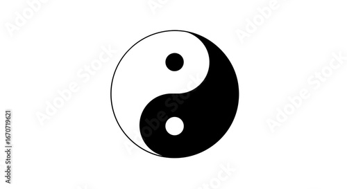Yin yang symbol taoism harmony balance duality concept asian culture traditional philosophy good evil on transparent background