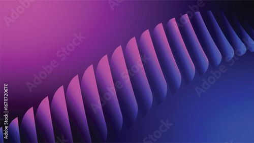 Abstract background with purple and blue gradient curves for modern presentation design
