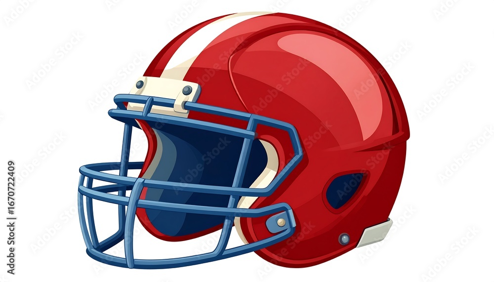 Fototapeta premium Red Football Helmet with Game Day.