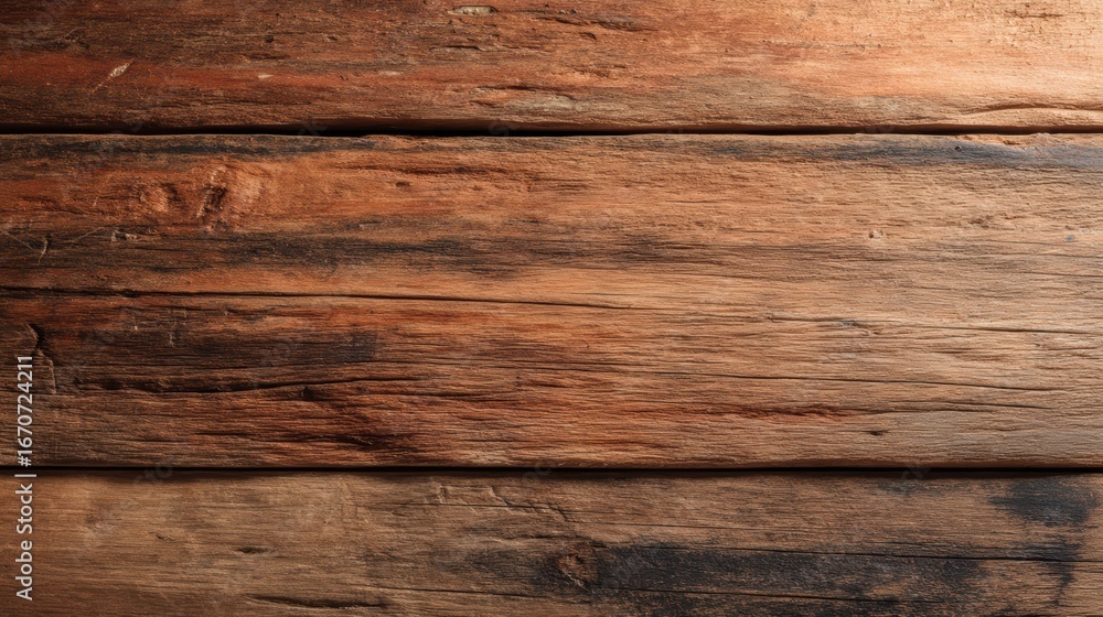 Naklejka premium Rustic Brown Wood Planks Texture Background