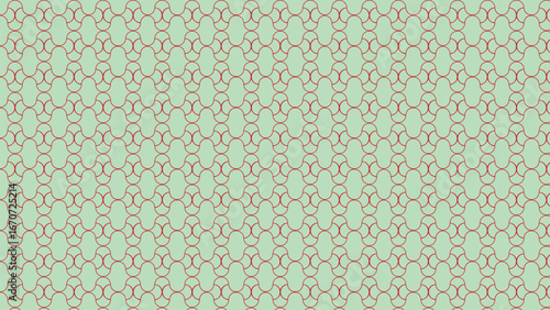 Subtle abstract geometric pattern with repeating organic shapes on a mint green background