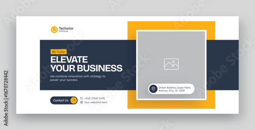 Marketing facebook cover web banner template