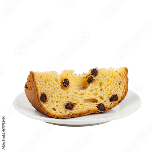 chocolate panettone slice isolated PNG