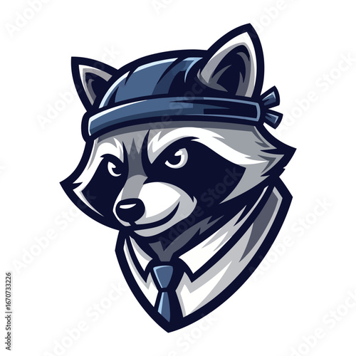 Raccoon Character Illustration: An eye-catching illustration of a cunning raccoon, showcasing its playful yet mischievous nature, it is a perfect asset for various design projects.