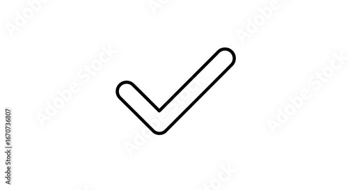 Check mark symbol right correct yes verified approved agreement validation confirmation graphic design icon on transparent background