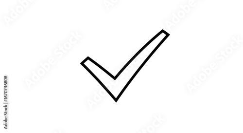 Check mark graphic symbol validation confirmation approval right sign correct choice task complete on transparent background