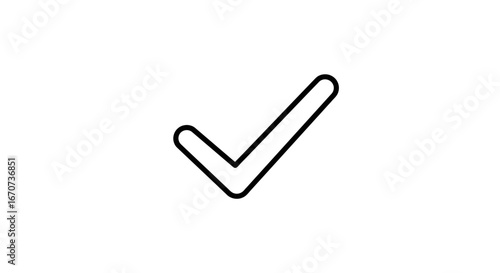 Check mark symbol validation icon graphic design element confirmation correct choice right sign on transparent background