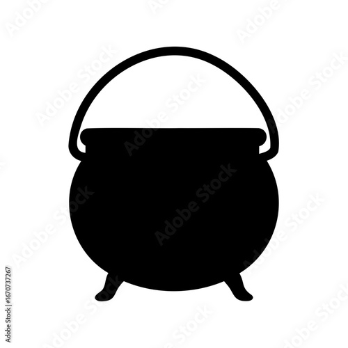 A dark ominous witch's cauldron illustration for potion brewing and spell casting