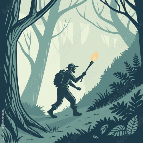 Headhunter guiding the way through rebranding – Leadership and vision concept