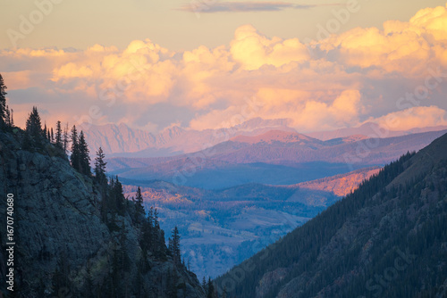 Sunset in the mountains