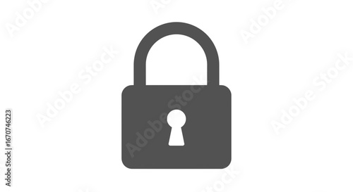 Security lock safety privacy protection secure access padlock locked safe confidential access control on transparent background