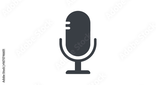 Microphone audio voice record podcast sound music studio equipment communication device speech talk interview on transparent background