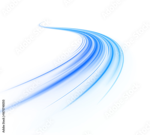Fast motion with bright streaks, dynamic traffic flow and neon city energy. Electric trail with fast motion and glowing highway.