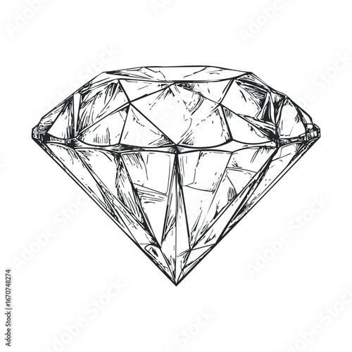 Diamond design for jewelry, luxury, elegance, and beauty. Vector illustration