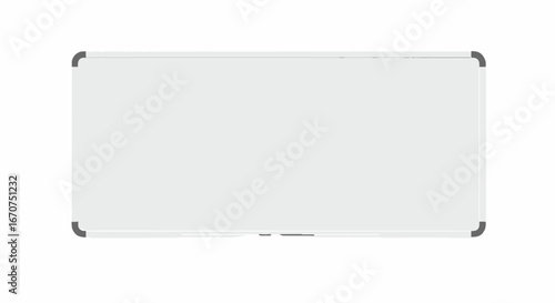 Clean dry erase marker board presentation surface office school supply writing teaching tool classroom on transparent background