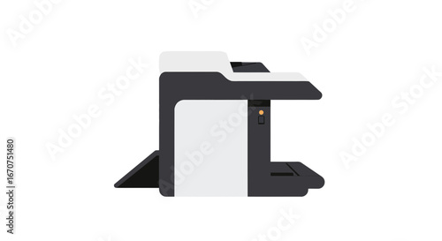 Office printer digital device technology print document copy machine scanner equipment stationery item on transparent background