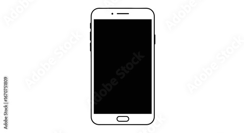 Smartphone mobile phone cellular device technology communication gadget digital display touchscreen design on transparent background