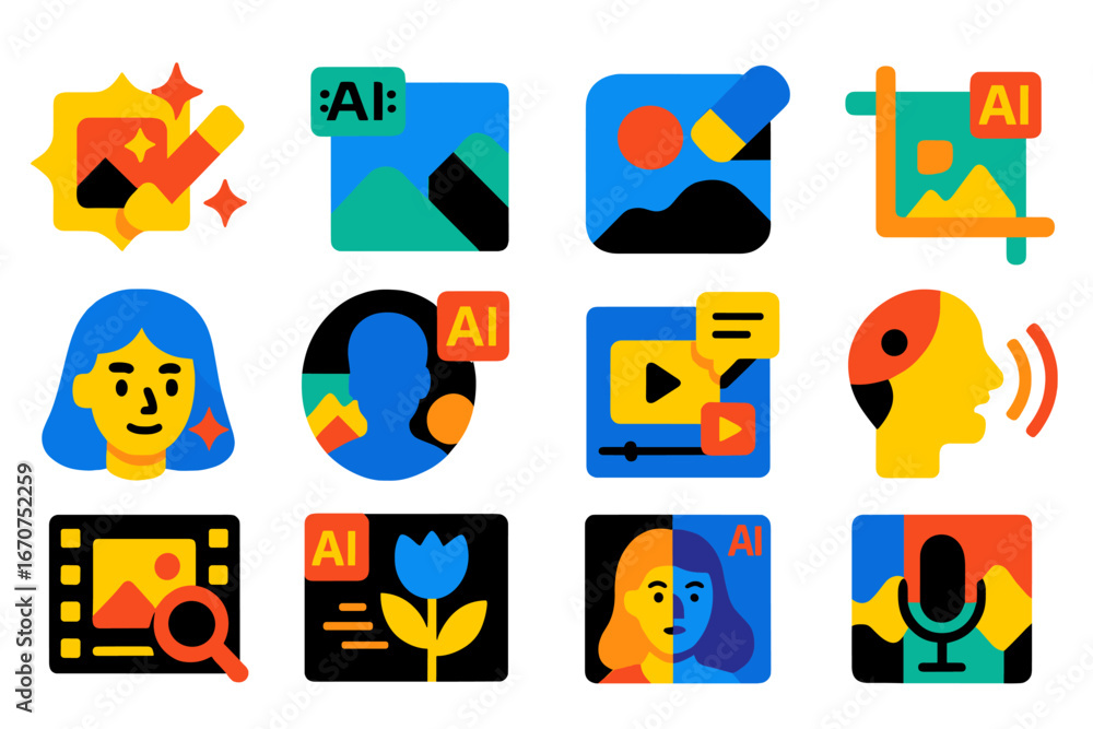 Fototapeta premium Set of icons for a computer program