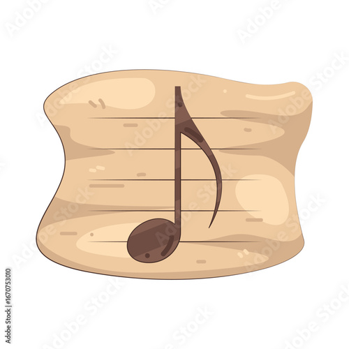 Картината върху платно Illustration of quaver music note