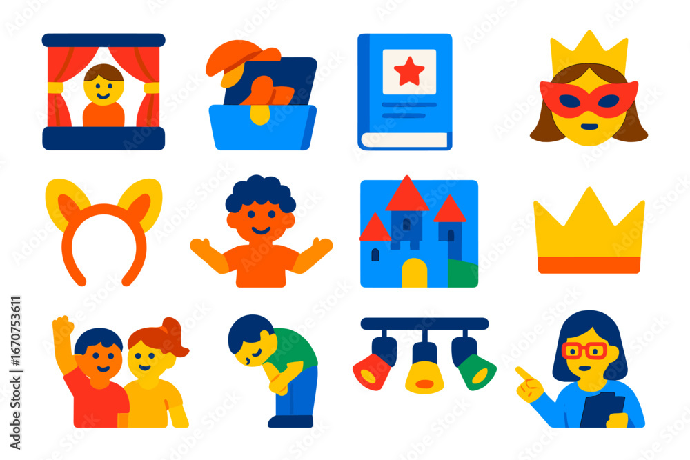 Fototapeta premium Set of icons for a children's app