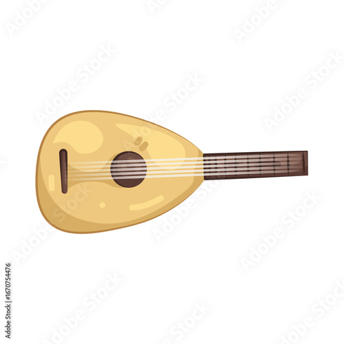 Illustration of Stringed Oud Instrument