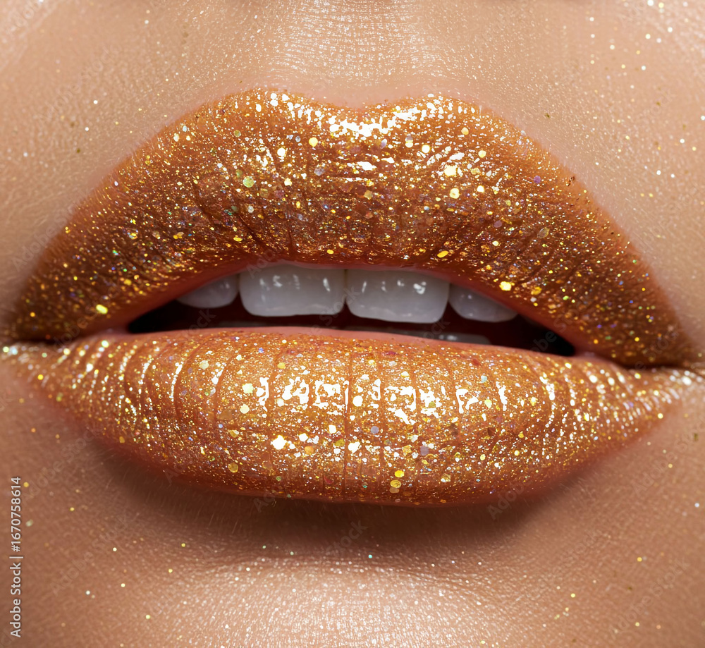 Obraz premium Beautiful sparkling lips