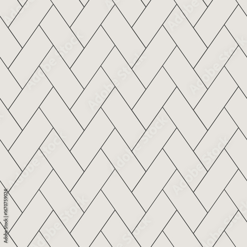 white herringbone tiles seamless pattern. vector