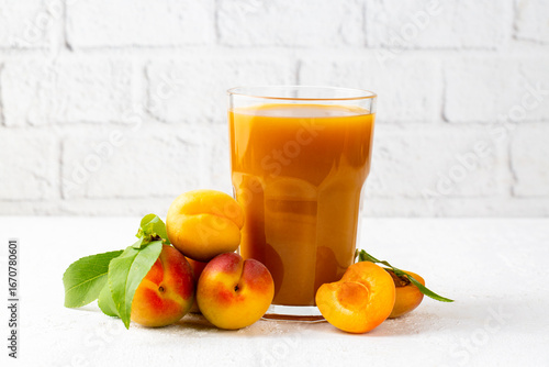 Fresh apricot juice and apr...