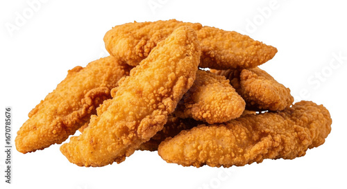 Crispy golden chicken tenders pile deliciously fried appetizer meal fast food delight